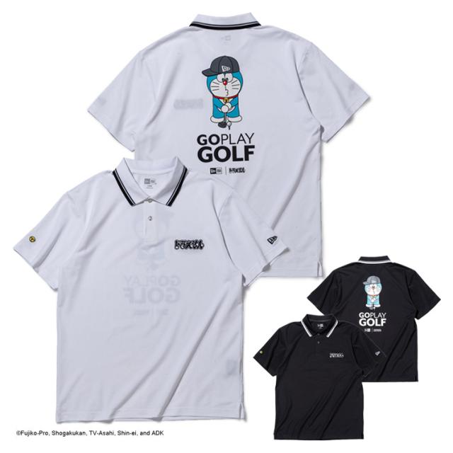 ニューエラ ゴルフ ポロシャツ コラボ メンズ レディース 半袖 シャツ ポロ ドラえもん 鹿の子 ゴルフウェア ブランド 無地 14935370 14935371 NEW ERA 春 夏