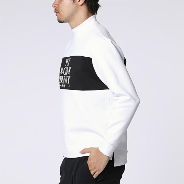 サイコバニー ゴルフ モックシャツ メンズ 長袖 シャツ Tシャツ モックネック ストレッチ ゴルフウェア 無地 ロゴ 秋 冬 ブランド GF646 PSYCHO BUNNY_10