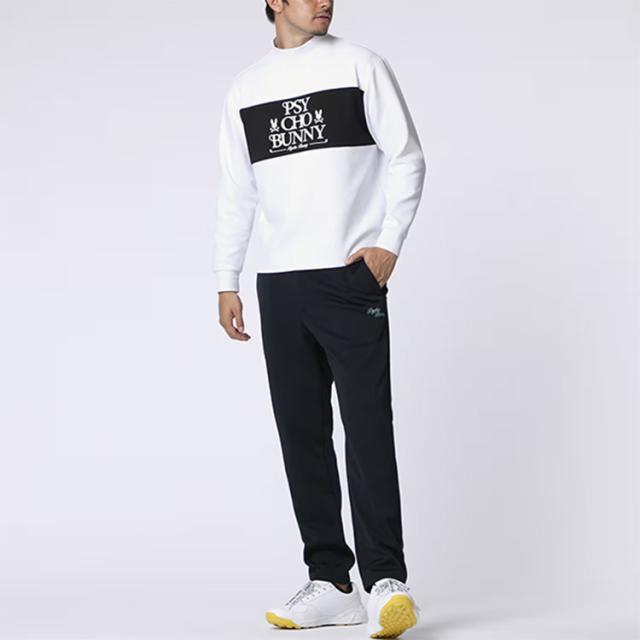 サイコバニー ゴルフ モックシャツ メンズ 長袖 シャツ Tシャツ モックネック ストレッチ ゴルフウェア 無地 ロゴ 秋 冬 ブランド GF646 PSYCHO BUNNY_12