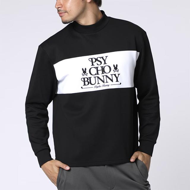 サイコバニー ゴルフ モックシャツ メンズ 長袖 シャツ Tシャツ モックネック ストレッチ ゴルフウェア 無地 ロゴ 秋 冬 ブランド GF646 PSYCHO BUNNY_15