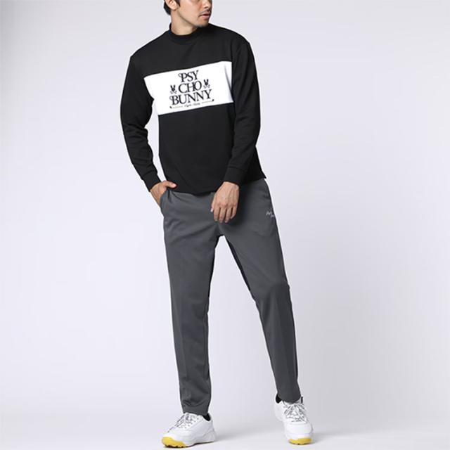 サイコバニー ゴルフ モックシャツ メンズ 長袖 シャツ Tシャツ モックネック ストレッチ ゴルフウェア 無地 ロゴ 秋 冬 ブランド GF646 PSYCHO BUNNY_18