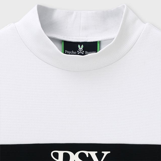 サイコバニー ゴルフ モックシャツ メンズ 長袖 シャツ Tシャツ モックネック ストレッチ ゴルフウェア 無地 ロゴ 秋 冬 ブランド GF646 PSYCHO BUNNY_5