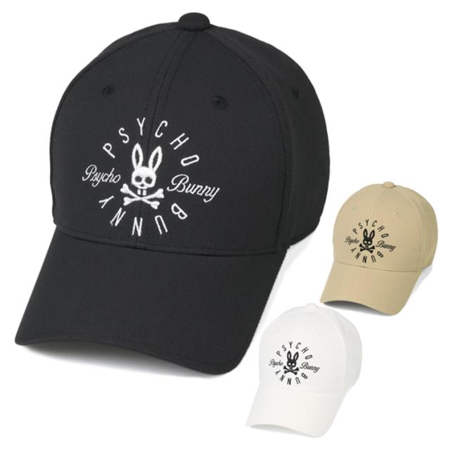 サイコバニー ゴルフ キャップ メンズ 帽子 ツイルキャップ ゴルフキャップ ゴルフキャップ サイズ調整可能 無地 ブランド GF663 PSYCHO BUNNY