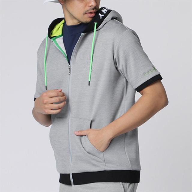 サイコバニーメンズゴルフウェア サイコバニー ゴルフ パーカー メンズ 半袖 ジャージ フード付き