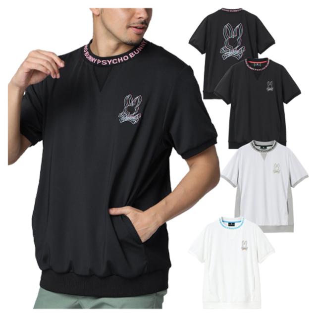サイコバニー ゴルフ Tシャツ メンズ 半袖 シャツ クルーネックシャツ クルーネック ゴルフウェア 無地 春 夏 ブランド GF565 PSYCHO BUNNY