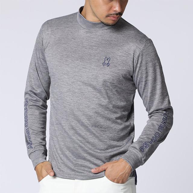 サイコバニー ゴルフ モックシャツ メンズ 長袖 シャツ Tシャツ モックネック 吸水速乾 ゴルフウェア 無地 ロゴ 秋 冬 ブランド GF736 PSYCHO BUNNY_11