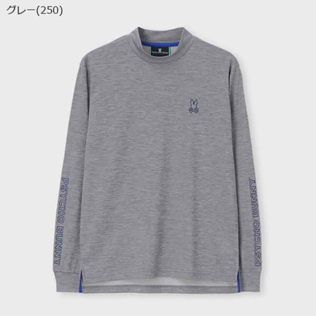サイコバニー ゴルフ モックシャツ メンズ 長袖 シャツ Tシャツ モックネック 吸水速乾 ゴルフウェア 無地 ロゴ 秋 冬 ブランド GF736 PSYCHO BUNNY_3