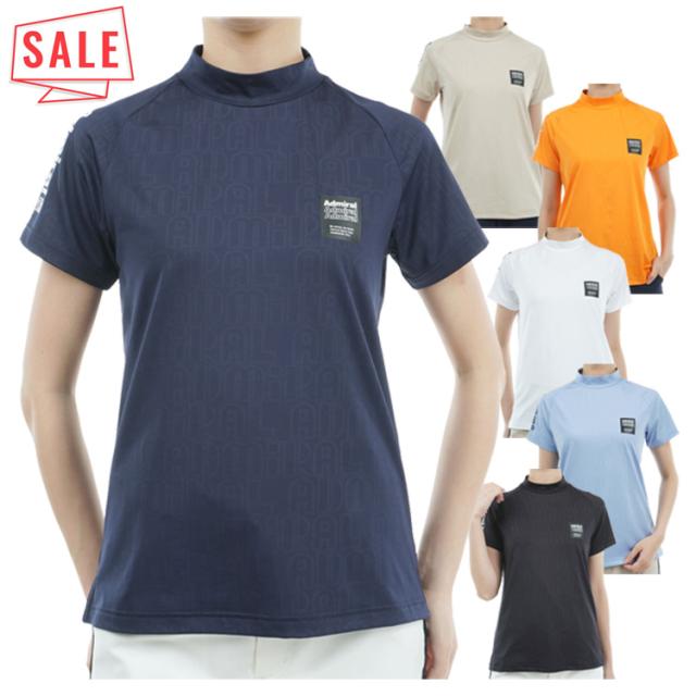 アドミラルゴルフ シャツ レディース モックネック モックシャツ 半袖 吸水速乾 ストレッチ UVカット ブランド 春 夏 秋 ADLA403 Admiral Golf