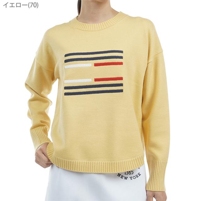 トミーヒルフィガー ゴルフ セーター レディース 長袖 クルーネック