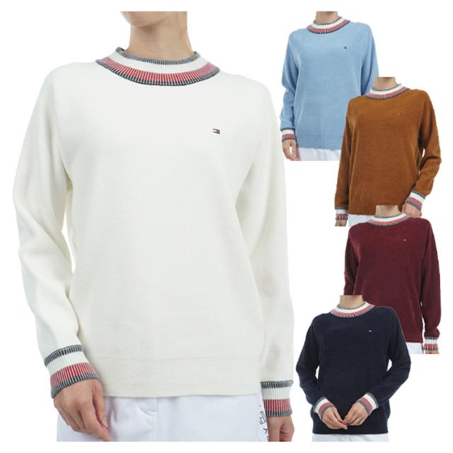 新品未使用　トミーヒルフィガーゴルフ薄手のセーター トミーヒルフィガー ゴルフ セーター レディース 長袖 ハイネック