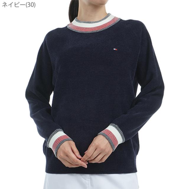 トミーヒルフィガー ゴルフ セーター レディース 長袖 ハイネック