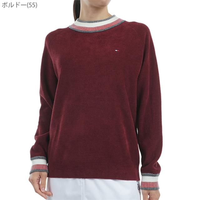 トミーヒルフィガー ゴルフ セーター レディース 長袖 ハイネック