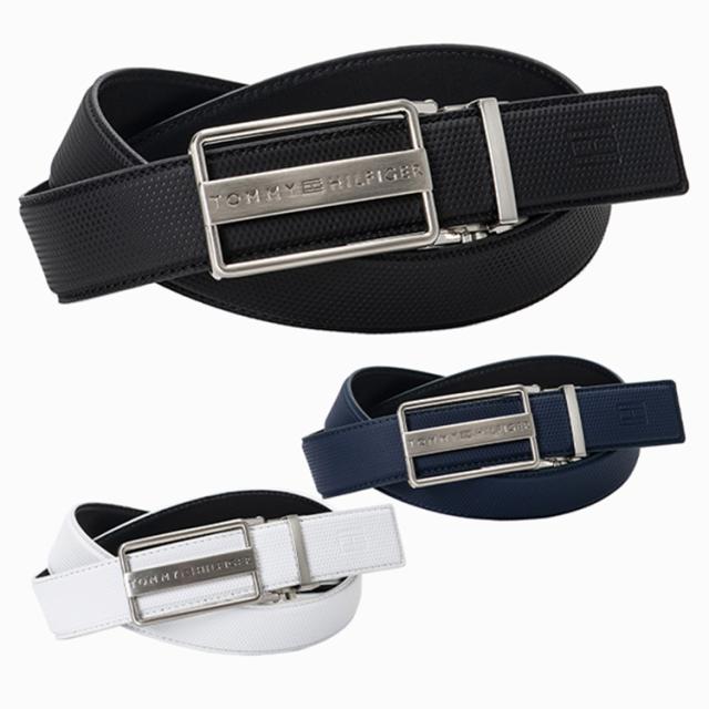 トミーヒルフィガー ゴルフ ベルト メンズ レディース ストレッチ キーリットベルト 長さ調節 無地 THMB4FV1 TOMMY HILFIGER GOLF