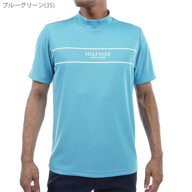 トミーヒルフィガー ゴルフ モックシャツ メンズ 半袖 シャツ モックネック ハイネック 吸水速乾 ゴルフウェア ブランド 無地 春 夏 THMA420 トミーヒルフィガー ゴルフ モックシャツ メンズ 半袖 シャツ モック