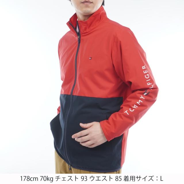 トミーヒルフィガー ゴルフ ブルゾン メンズ 長袖 ジャケット ウインドジャケット フルジップ 撥水 ストレッチ 防風 ゴルフウェア ブランド 無地 春 秋 冬 THMA567 トミーヒルフィガー ゴルフ ブルゾン メンズ 長袖 ジャケット ウインド