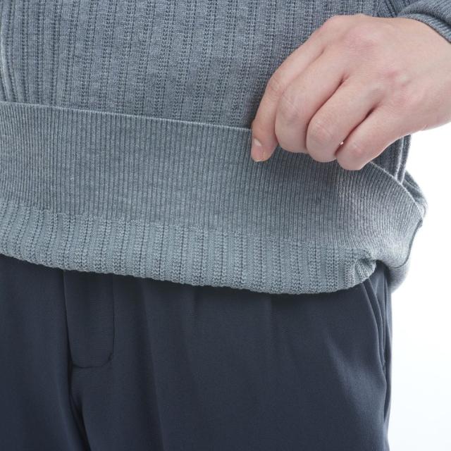 トミーヒルフィガー ゴルフ セーター メンズ 長袖 ニット クルーネック ストレッチ ゴルフウェア ブランド 総柄 ストライプ柄 ロゴ 秋 冬 THMA581_13