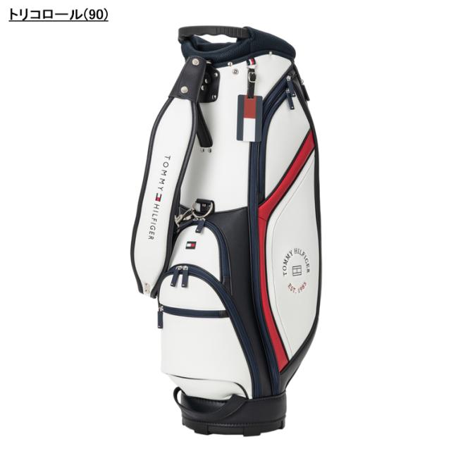 トミーヒルフィガー ゴルフ キャディバッグ メンズ 9.0型 4分割 約3.8kg カートバッグ ゴルフバッグ フラッグロゴ 無地 レア ブランド ロゴ   GOLF THMG5FC3 トミーヒルフィガー ゴルフ キャディバッグ メンズ 9.0型 4分割 約3.8