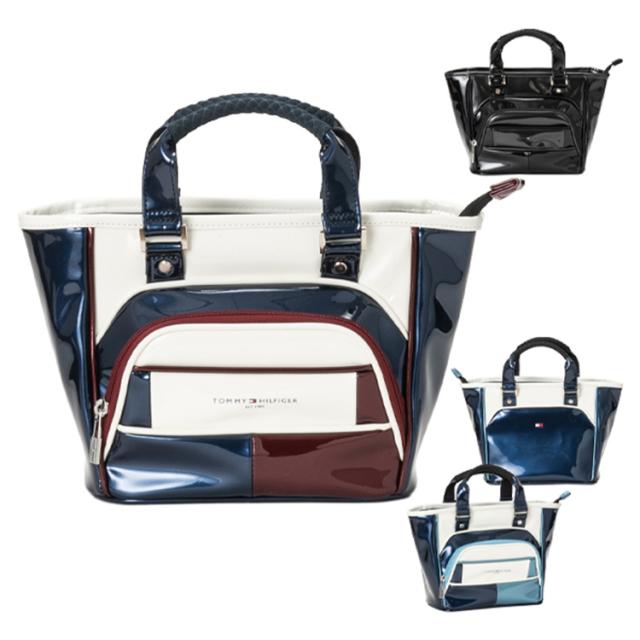 トミーヒルフィガー ゴルフ ラウンドバッグ メンズ レディース バッグ ファスナー付き エナメル カートバッグ ゴルフバッグ ブランド THMG5FT1   GOLF