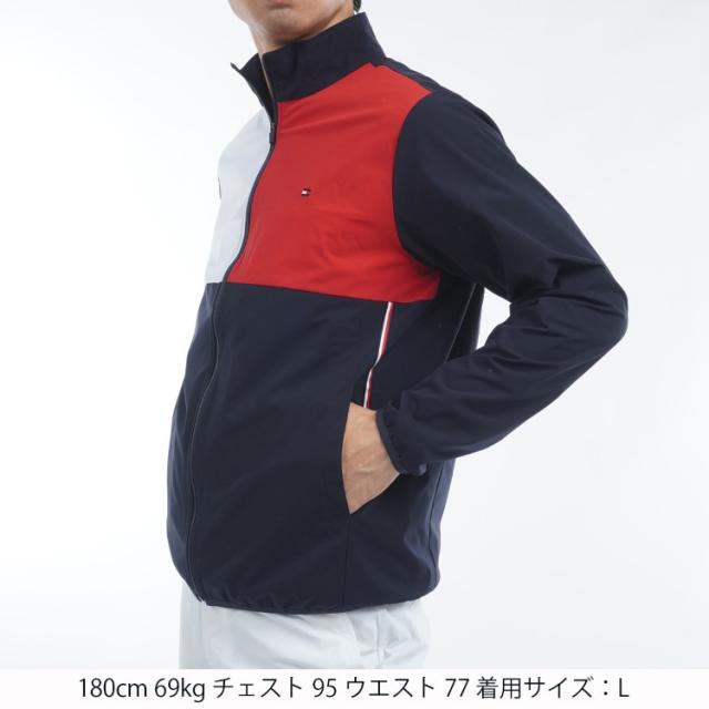 トミーヒルフィガー ゴルフ ブルゾン メンズ 長袖 ジャケット フルジップ 撥水 防風 ストレッチ パッカブル ゴルフウェア ブランド 無地 春 夏 秋 THMA509_9
