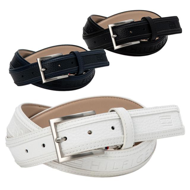 トミーヒルフィガー ゴルフ ベルト メンズ レディース バックル シンプル ロゴ ゴルフウェア ブランド 無地 エンボス 春 夏 秋 冬 THMB5SV3   GOLF