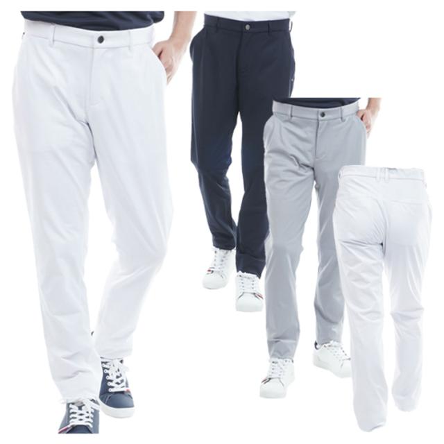 トミーヒルフィガー ゴルフ パンツ メンズ テーパードパンツ メッシュ 通気性 ストレッチ ゴルフウェア ブランド 無地 春 夏 秋 THMA635