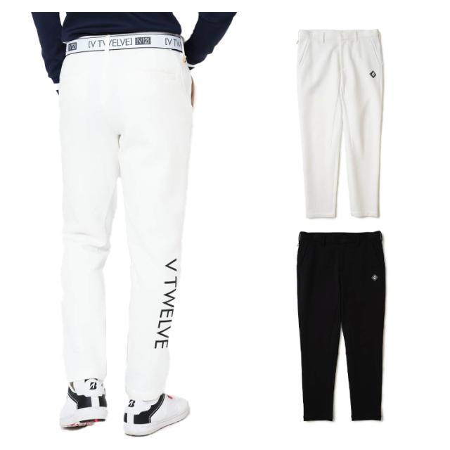 V12 ゴルフ パンツ メンズ ストレッチ ダンボールニット ロングパンツ 長ズボン 無地 シンプル 10分丈 ゴルフウェア ブランド ロゴ V122420-PN06 V12 GOLFの通販は