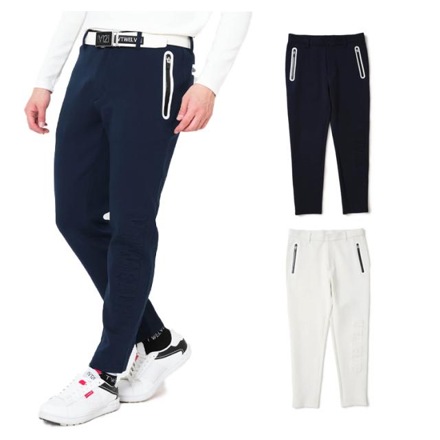 V12 ゴルフ パンツ メンズ ストレッチ ダンボールニット LUX ロング