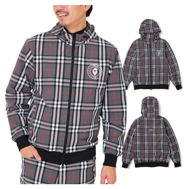 V12 ゴルフ ジャケット メンズ ブルゾン 長袖 フルジップ フーディー