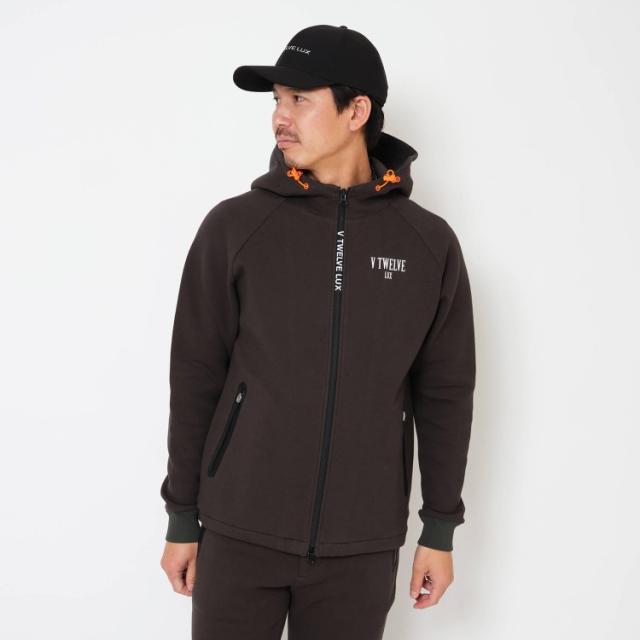 V12 ゴルフ パーカー メンズ 長袖 フルジップ フーディー LUX