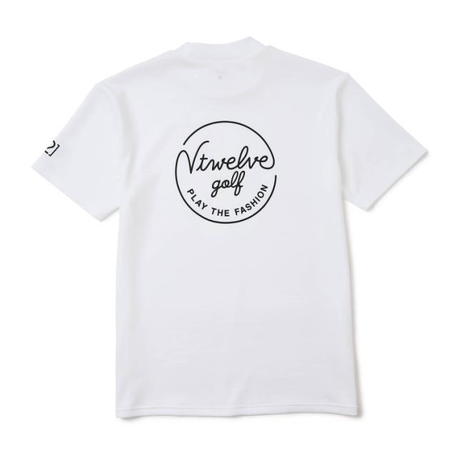 V12 ゴルフ モックシャツ コラボ メンズ 半袖 シャツ ハイネック
