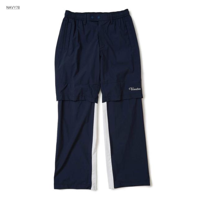V12 ゴルフ パンツ メンズ レインパンツ テーパードパンツ ロングパンツ ショートパンツ 2way ストレッチ 軽量 防水 無地 シンプル ゴルフウェア ブランド ロゴ V122610-PN04 V12 GOLF_2