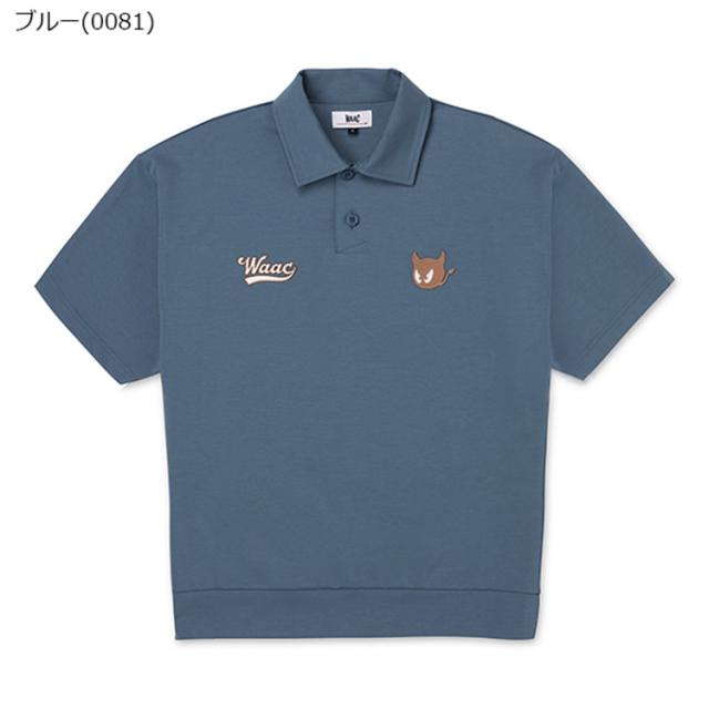 ワック ゴルフ ポロシャツ メンズ 半袖 シャツ ポロ UVカット ストレッチ ゴルフウェア 無地 春 夏 秋 ブランド 072254013 WAAC_3