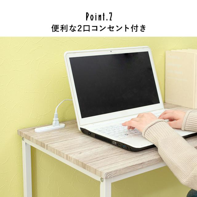 シンプルなホワイトパソコンデスク モダンでシンプルなコンパソコン
