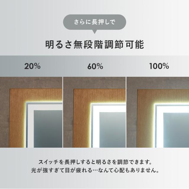 女優ミラー コスメワゴン ドレッサー LED ライト 鏡 角度調節 女優ライト ライト付き 電球 調光 収納 白 キャスター ブラウン シンプル おしゃれ ほぼ完成品 女優ドレッサー ワゴン 大容量 ホワイト コスメボックス_5