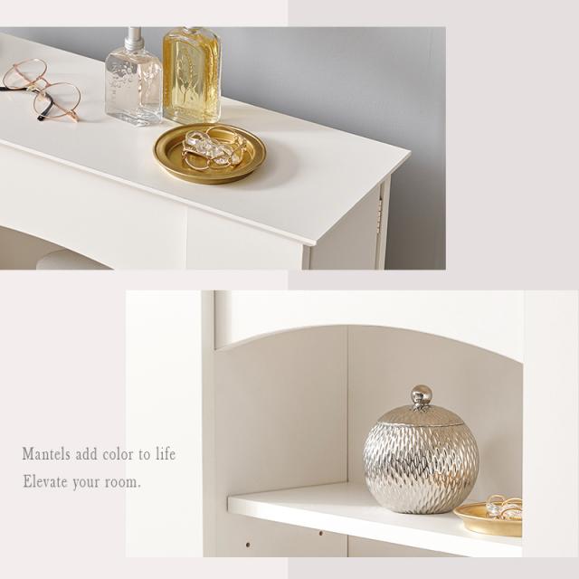 韓国インテリア風　マントルピース　ラック　棚 マントルピース 暖炉 飾り棚 隠し収納付き 韓国インテリア 幅70cm