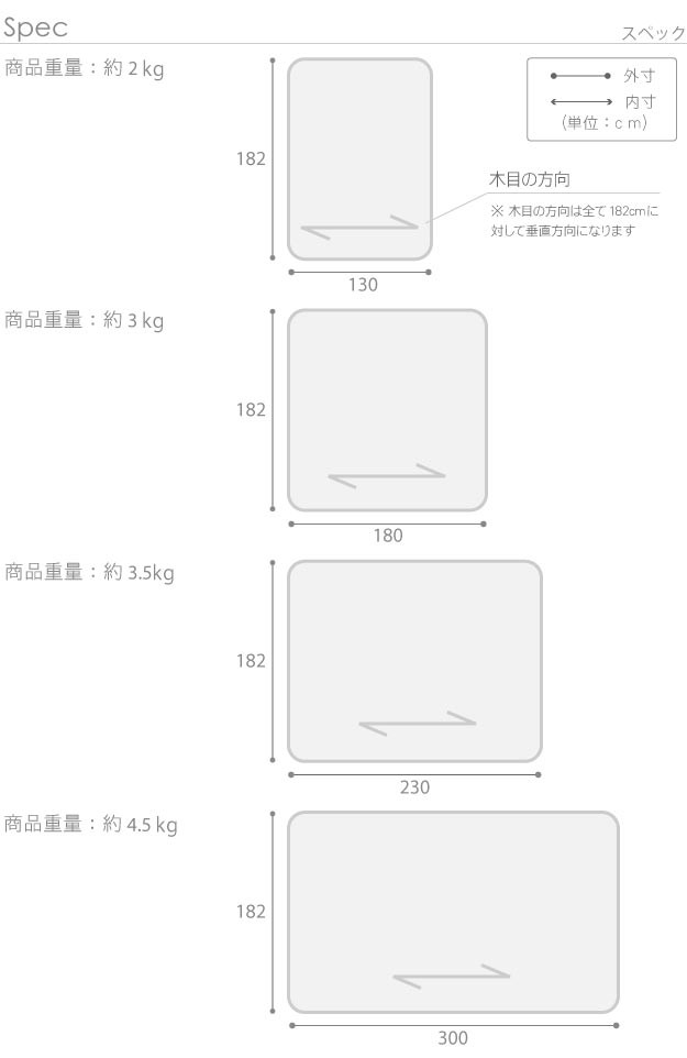 ラグ カーペット Fine ファイン 木目調防水ダイニングラグ 300x182cm