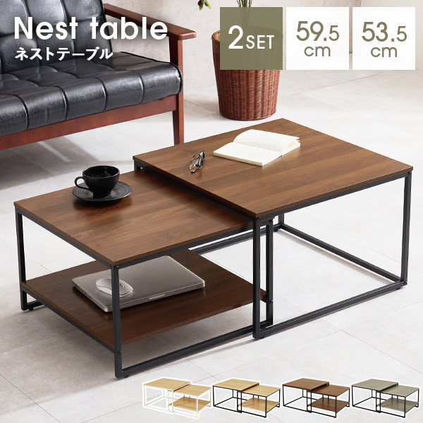 サイドテーブル ミニテーブル 約幅39cm 正方形 ナチュラル ホワイト アジャスター付き スチール 組立品 リビング〔代引不可〕 サイドテーブル ミニテーブル 約幅39cm 正方形 ナチュラル ホワイト