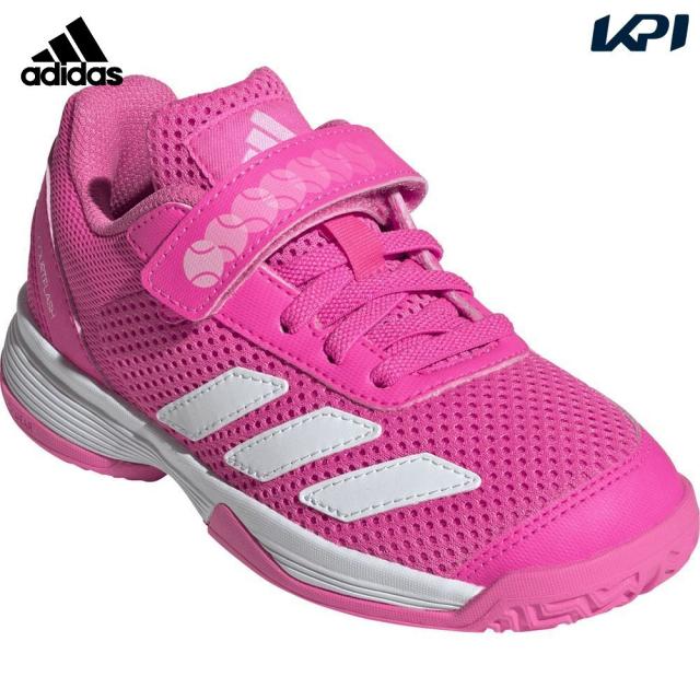 アディダス adidas テニスシューズ ジュニア   コートフラッシュ フックアンドループ テニスシューズ キッズ オールコート用 JR4428