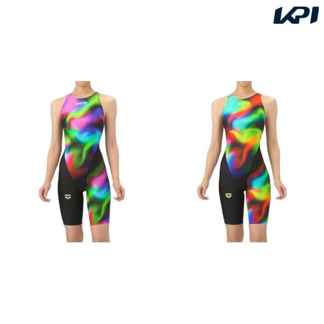 アリーナ ARENA 水泳水着 レディース   レーシングワンピーススパッツ（オープンバック・ハーフレッグ） AS5FRC65L