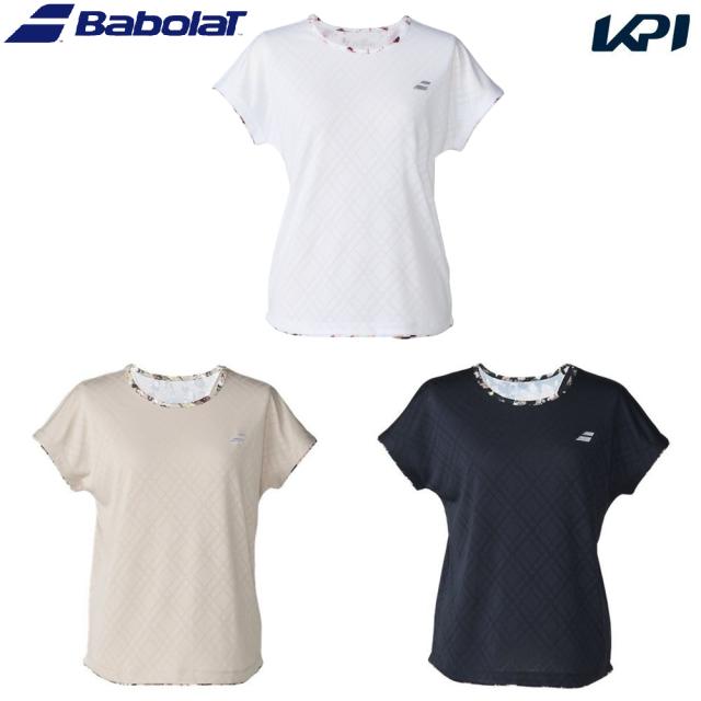 バボラ Babolat テニスウェア レディース PLAY SHORT SLEEVE SHIRT LOOSE FIT ショートスリーブシャツ ルーズフィット ゲームシャツ BWG6324 2026SS