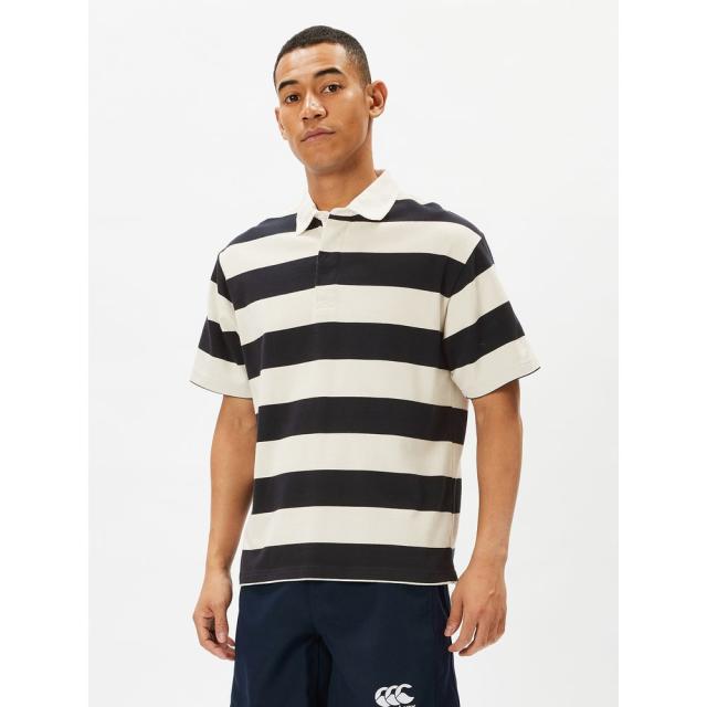 カンタベリー CANTERBURY ラグビーウェア ユニセックス   S/S 2.5INCH STRIPE RUGBY JERSEY RA34136 2024SS