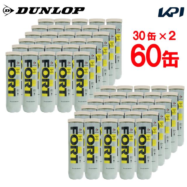 『即日出荷』【2箱セット】DUNLOP（ダンロップ）「FORT（フォート）[4個入]2箱セット(1箱30缶×2=120球)」テニスボール