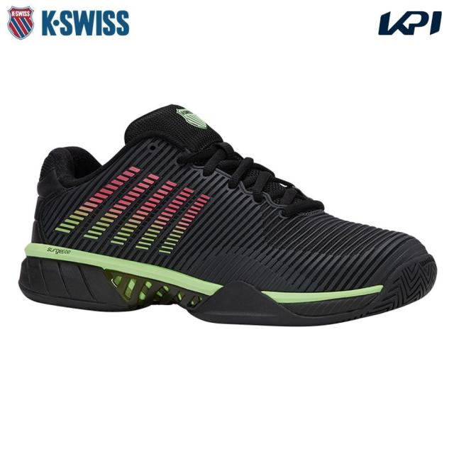 ケイ・スイス K・SWISS テニスシューズ メンズ HYPERCOURT EXPRESS 2 MEN（BLACK X GREEN）ハイパーコートエクスプレス2 KS06613011BG「ソックスプレゼントキャンペーン」