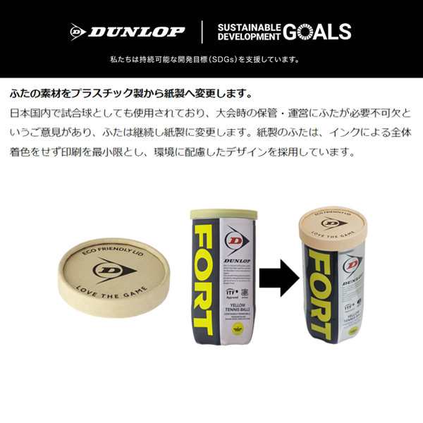 DUNLOP（ダンロップ）「FORT（フォート）[2個入]1箱（30缶/60球