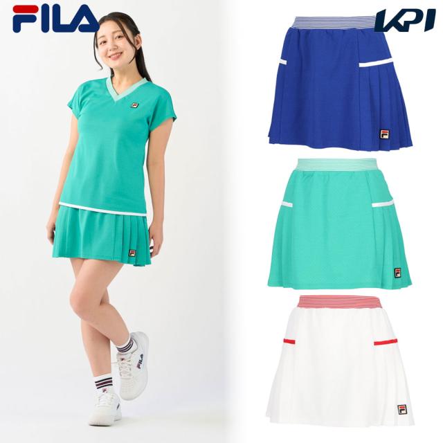 フィラテニスウェア　Sシャツスコートセット　白　値札付新品 上下セット】フィラ FILA テニスウェア レディース ゲームシャツ