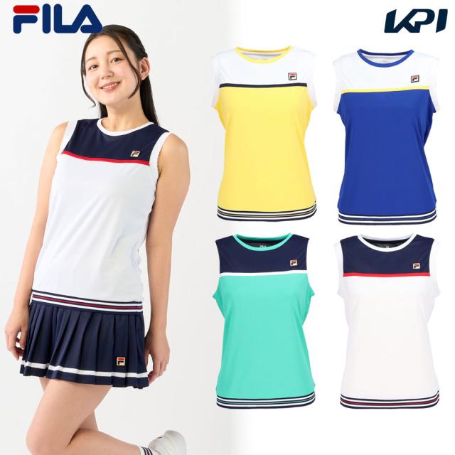 【上下セット】フィラ FILA テニスウェア レディース ノースリーブゲームシャツ×スコート CZ6SGW037-CZ6SGW038 2026SS_1