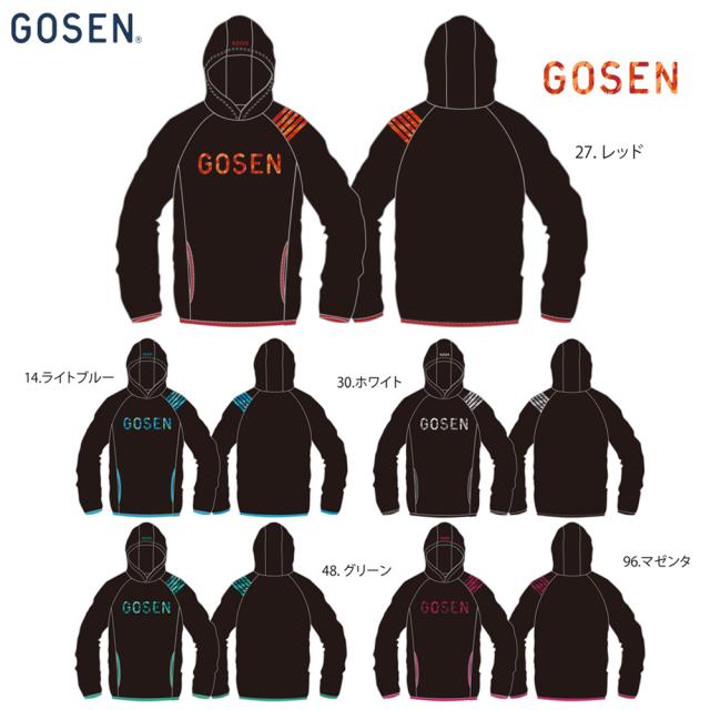ゴーセン GOSEN テニスウェア ユニセックス プルオーバーパーカー 2022秋企画 W22A01 2022FW の通販は 6,391円