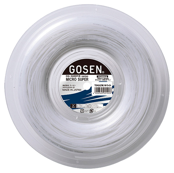 『即日出荷』GOSEN（ゴーセン）「オージーシープ ミクロスーパー16  OG-SHEEP MICRO SUPER 16 240mロール」ts4002 硬式テニスストリング（ガット）の通販は 14,780円