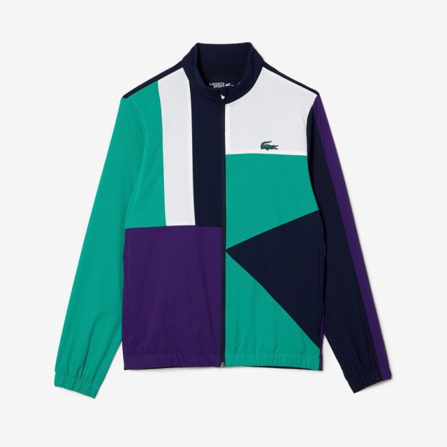 ラコステ LACOSTE テニスウェア メンズ アシンメトリーカラーブロック