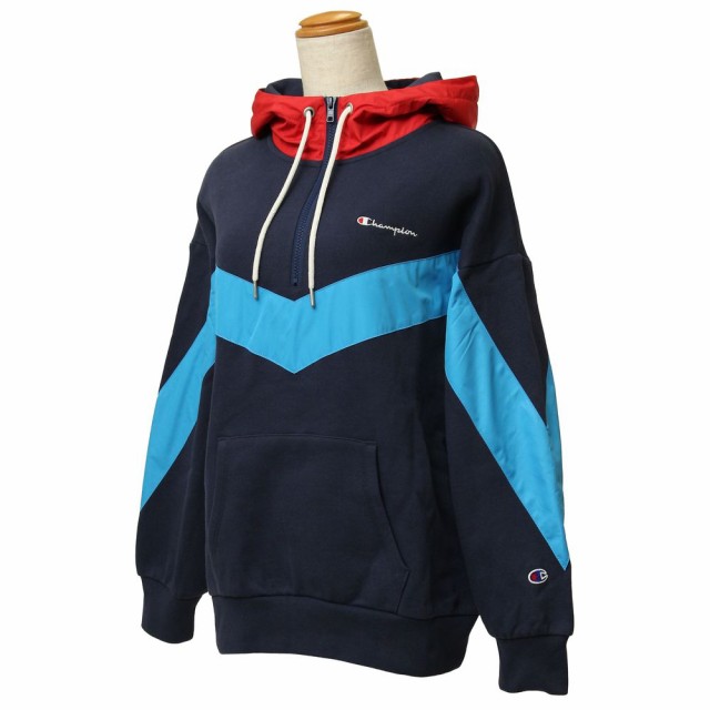 hooded half zip champion